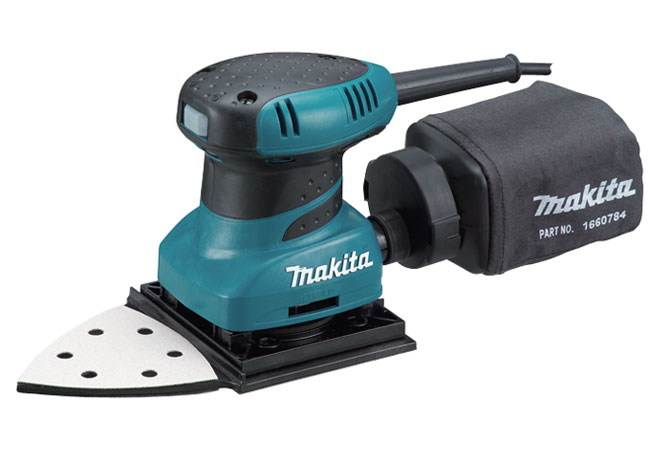 MAKITA SANDER FINISHING 200W TRIANGULAR DUSTLESS HOOK & LOOP W/CASE